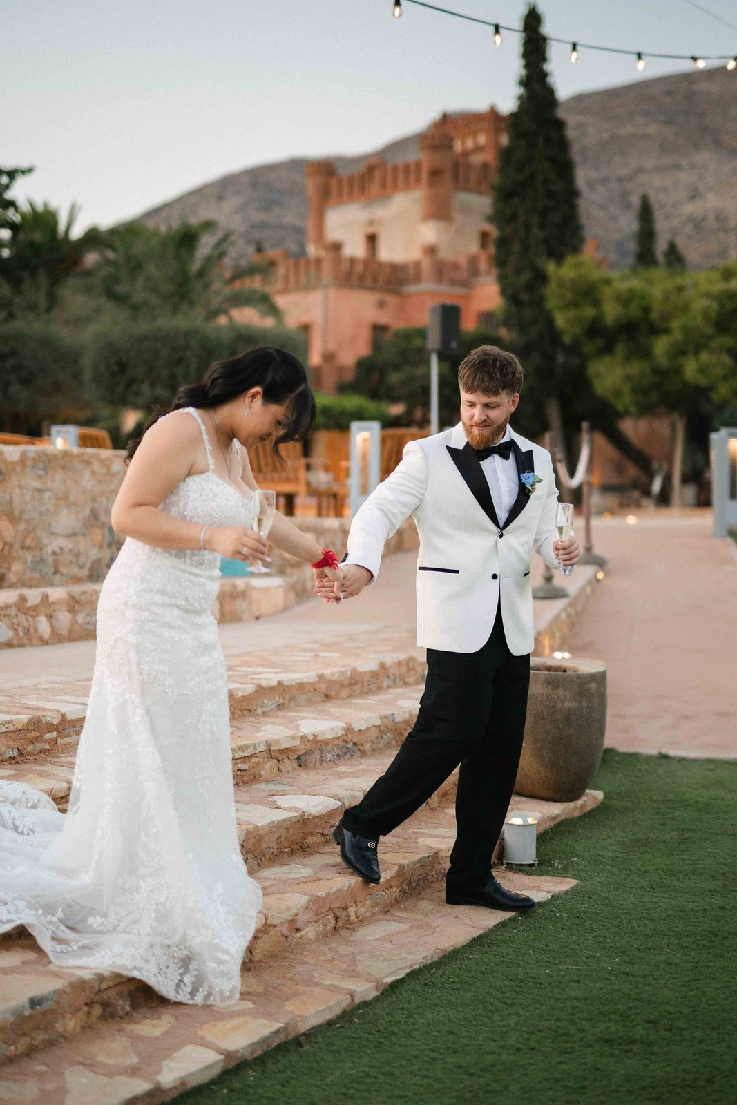 Couple portrait at a Pyrgos Melissourgou wedding, Athens