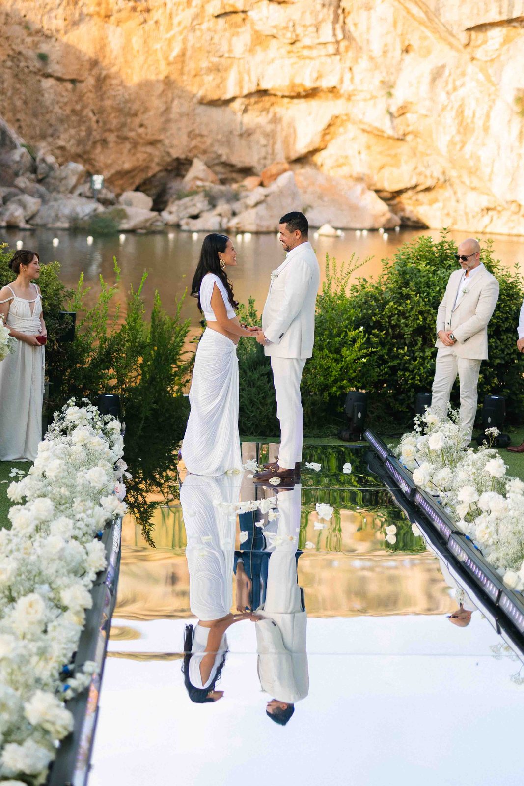 Wedding ceremony at Lake Vouliagmeni, Athens